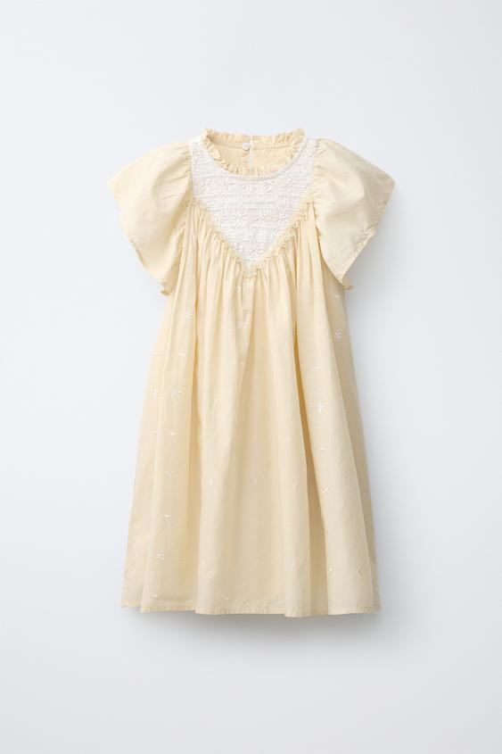 EMBROIDERED DRESS WITH BEADING | Zara US