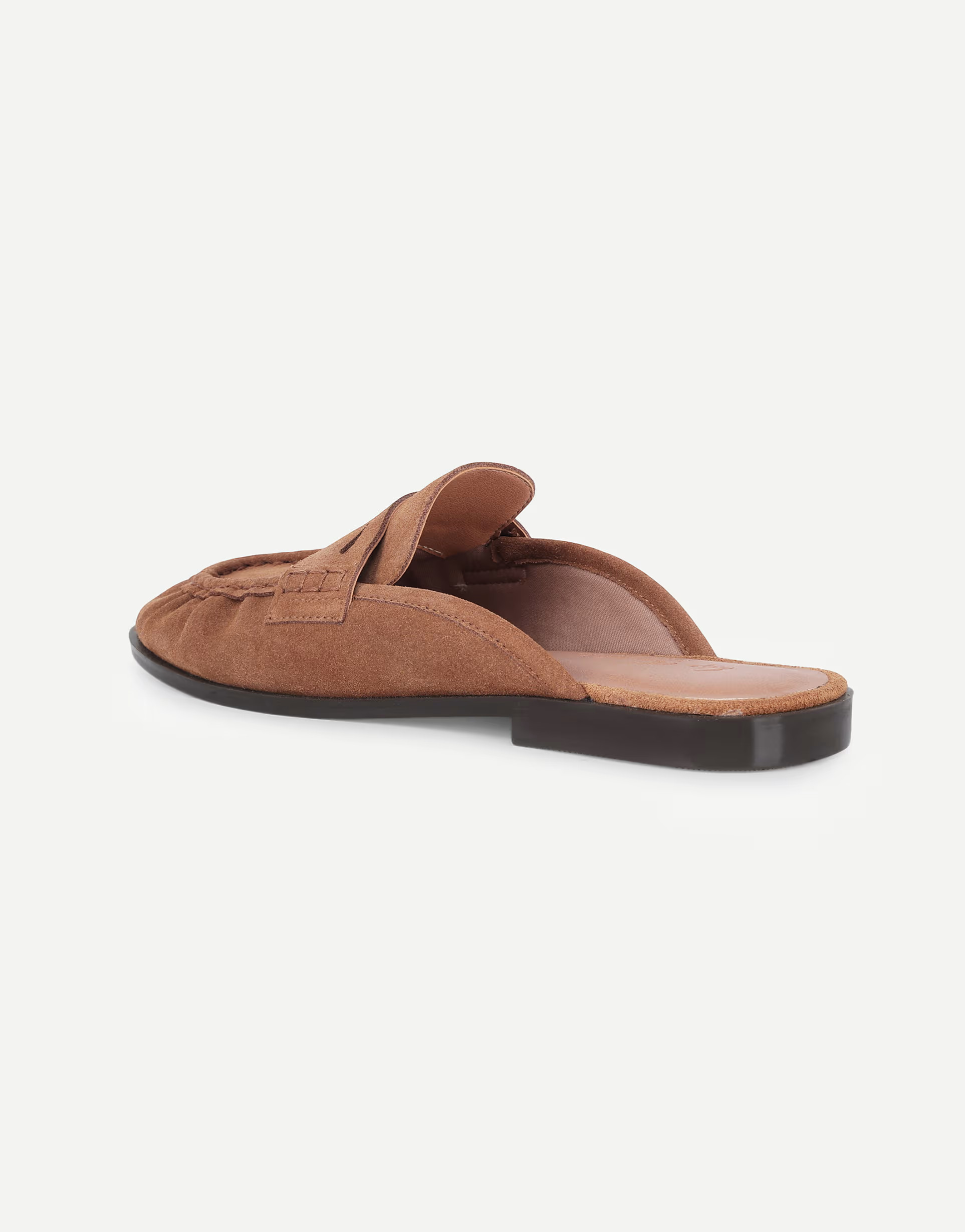 \u203a Off The Hook Tiggy suede open back slip-on loafers in cognac suede | ASOS (Global)