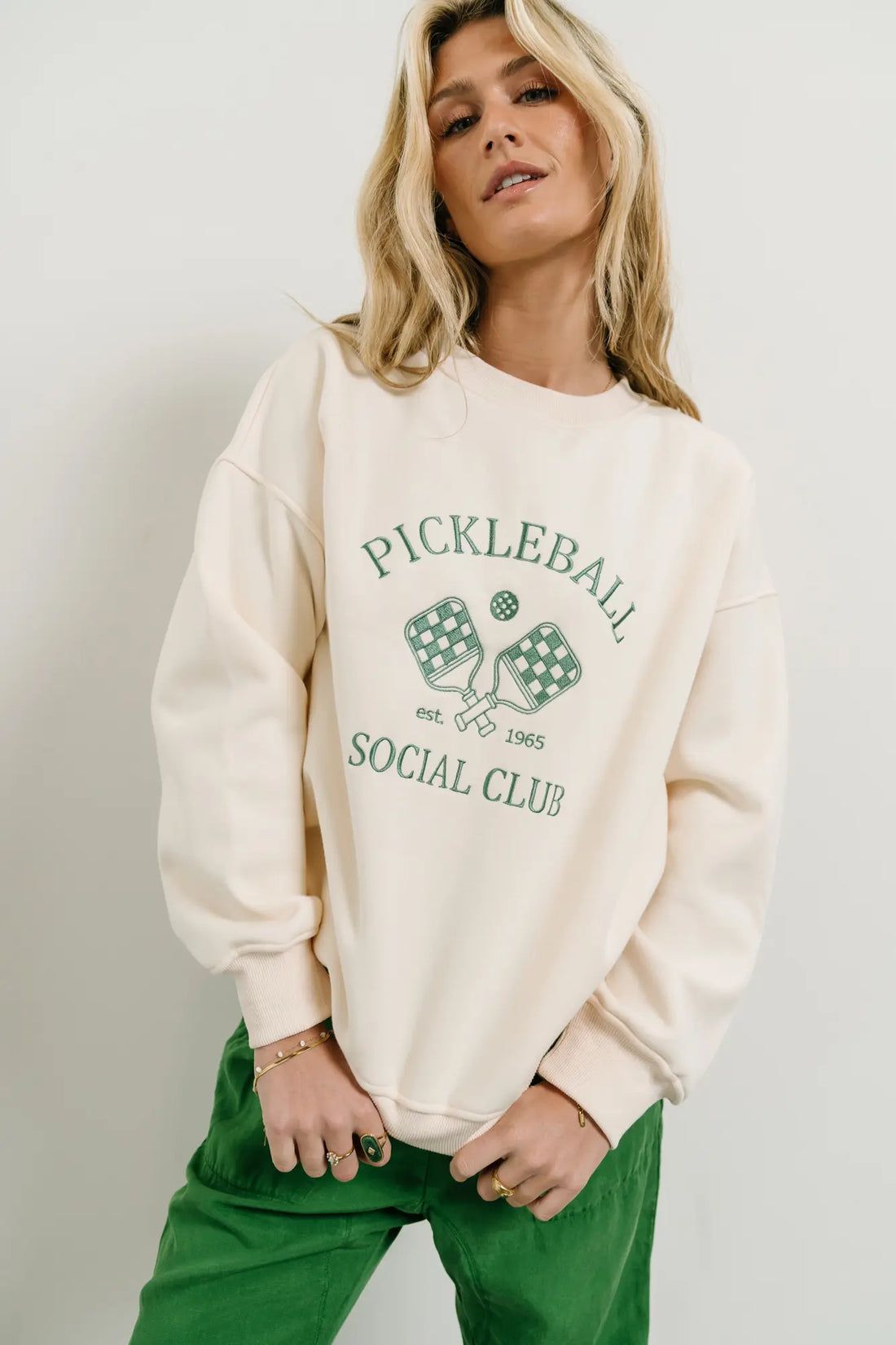 Pickleball Embroidered Sweatshirt | Bohme