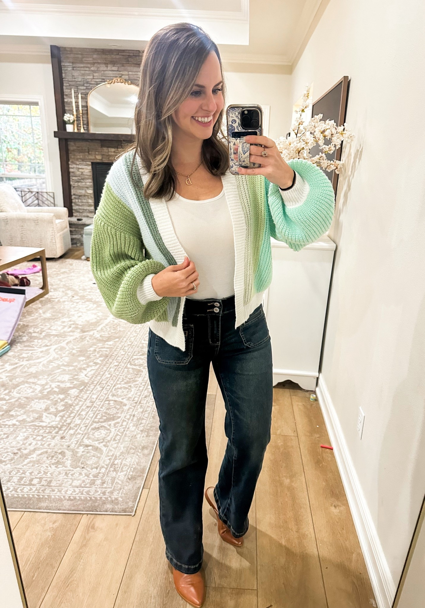 What I wore to church & run earrings today as a mom of 3! 

Love this color block green cardigan, ribbed tee and jeans all from Amazon! 

#LTKFindsUnder50 #LTKStyleTip #LTKootd