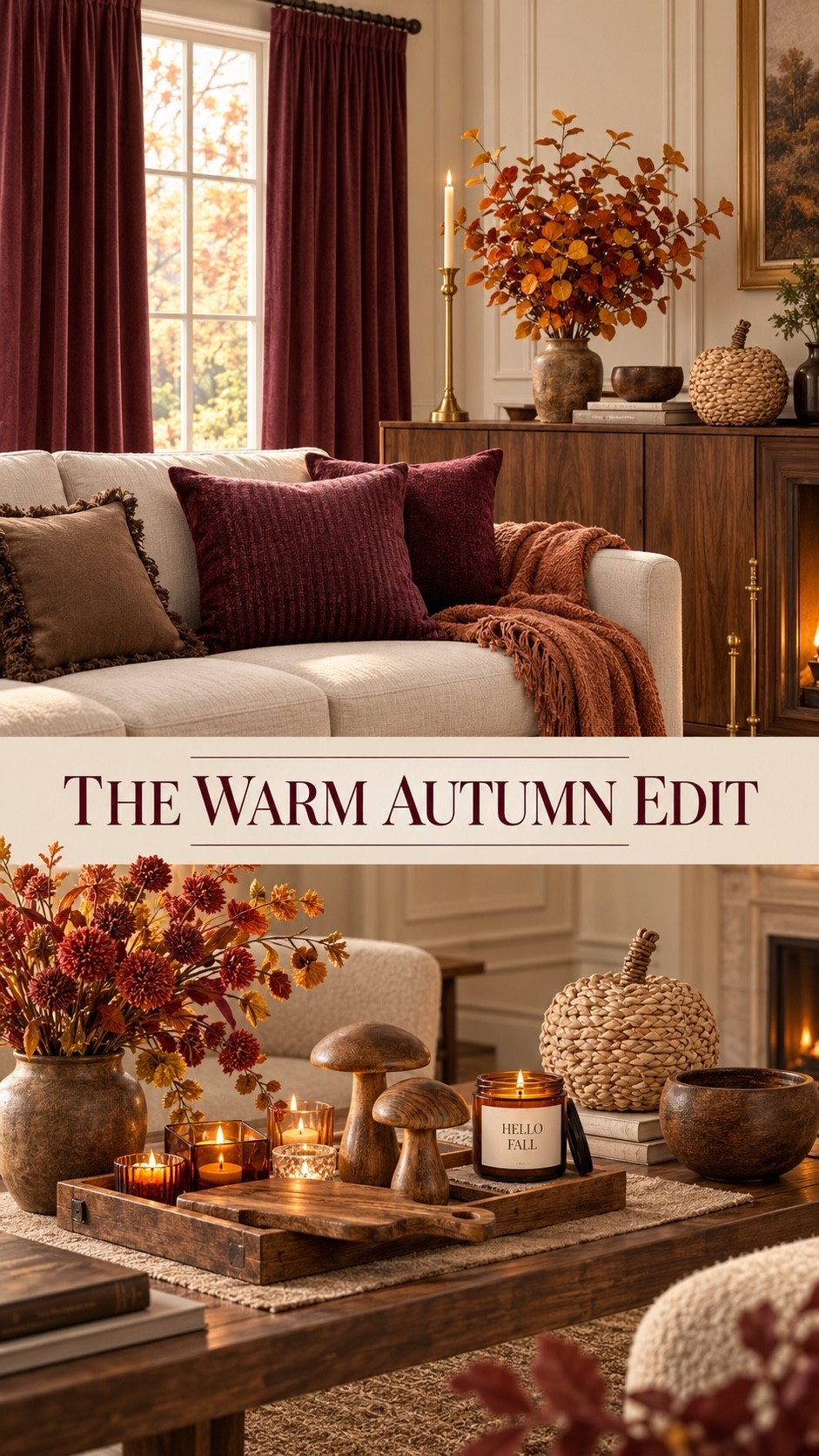 🍁🤎 La calidez del otoño llegó al hogar 🤎🍁

Los tonos vino, terracota y marrón se combinan con la madera y los detalles dorados para crear un ambiente elegante, acogedor y lleno de encanto. Velas encendidas, mantas suaves y flores otoñales: la mezcla perfecta para disfrutar esta hermosa temporada. ✨🏡

¿Usarías estos colores para decorar tu hogar en otoño?

#DecoraciónDeOtoño #FallHomeDecor #OtoñoEnCasa #HogarAcogedor #DecoraciónElegante #TonosTierra #AutumnVibes #FallInspiration

#LTKSaleAlert #LTKU #LTKHome