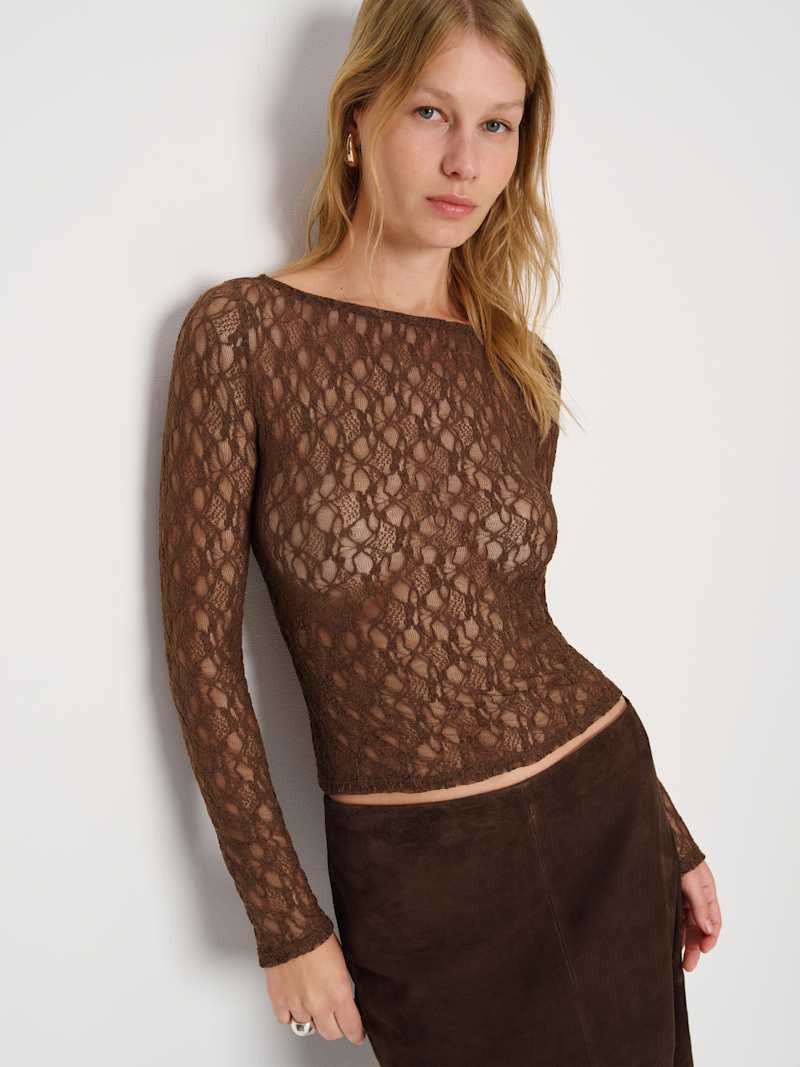 Adriano Lace Knit Top | Reformation (Global)