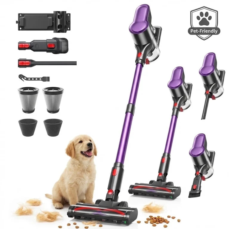 Cordless Vacuum Cleaner, 500W/45Kpa Vacuum Cleaners for Home, 50Mins Stick Vacuum with Anti-Tangl... | Walmart (US)