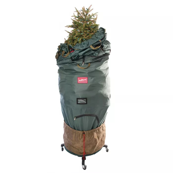 TreeKeeper Large Adjustable Upright Tree Bag with Rolling Tree Stand | Target