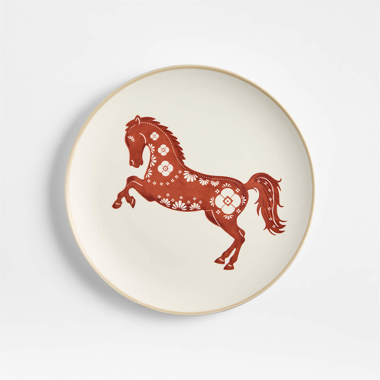 Year of the Horse Stoneware Salad Plate | Crate & Barrel | Crate & Barrel