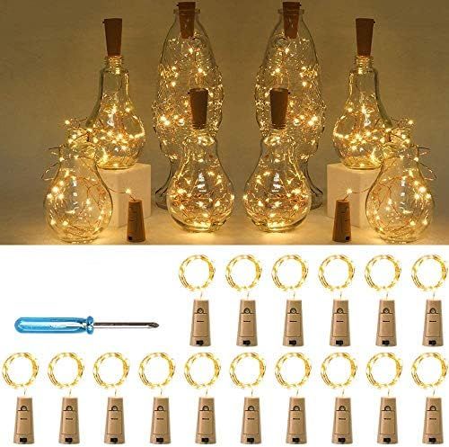 Wine Bottle Lights, 16 Packs of LED Copper Wire Light Battery Operated Colourful Fairy String Lig... | Amazon (US)