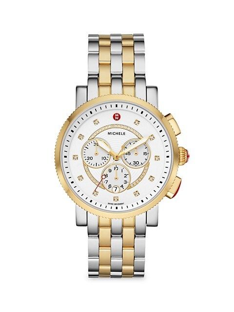 ​Sport Sail 42MM Two-Tone 18K Gold, Stainless Steel & Diamond Chronograph Watch | Saks Fifth Avenue OFF 5TH