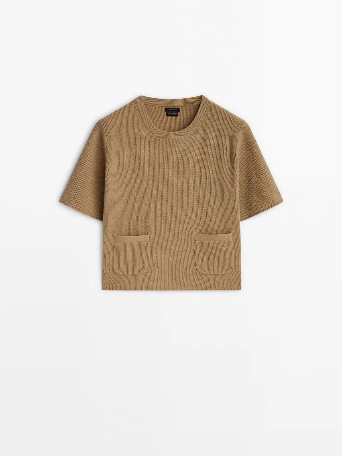 Knit short sleeve sweater with pockets | Massimo Dutti US