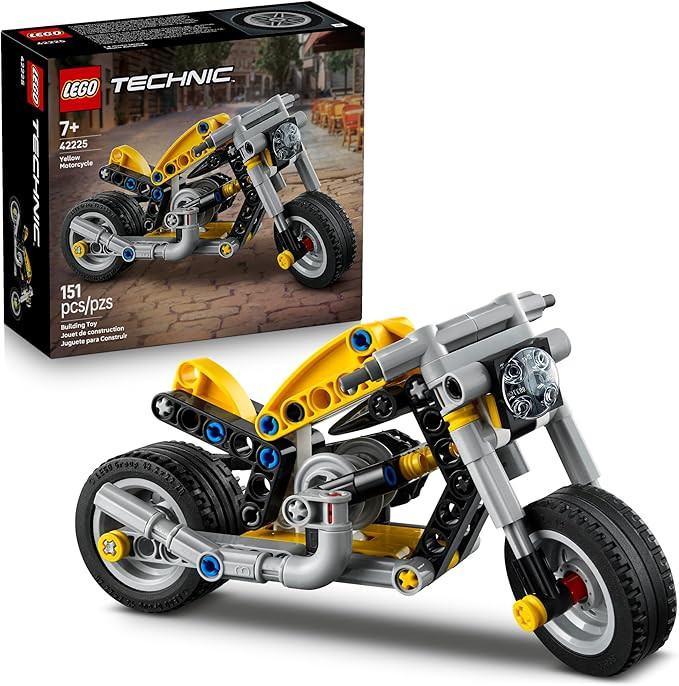 LEGO Technic Yellow Motorcycle Toy - Building Toy for Boys & Girls, Ages 7+ - Model Kit with Deta... | Amazon (US)