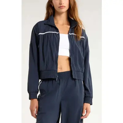 Zella Travel Lite Track Jacket in Navy Sapphire at Nordstrom, Size X-Large | Nordstrom