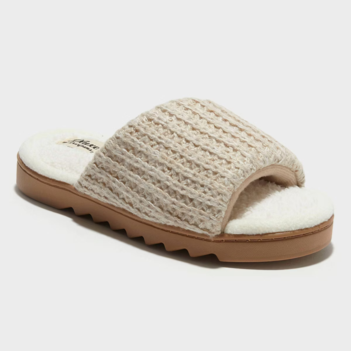 dluxe by dearfoams Women's Zola Knit Twist Vamp Slide Slippers | Target