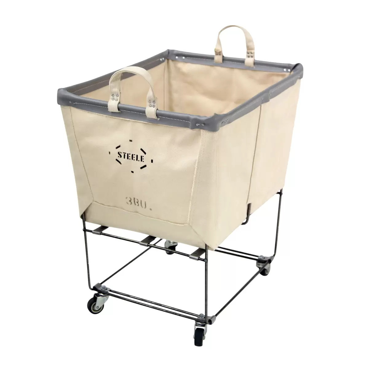 Steele Canvas Small Laundry Cart Natural/GreySKU:100798373.79 Reviews | The Container Store