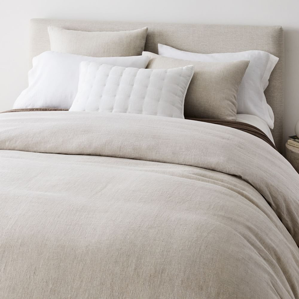 European Flax Linen Mini Waffle Duvet Cover & Shams | West Elm (US)