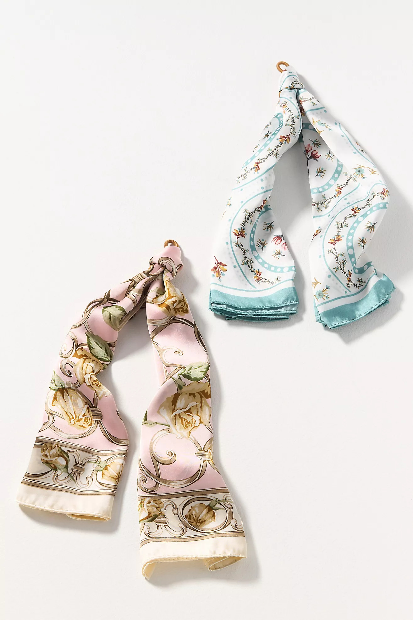 Wallpaper Floral Hair Scarves, Set of 2 | Anthropologie (US)