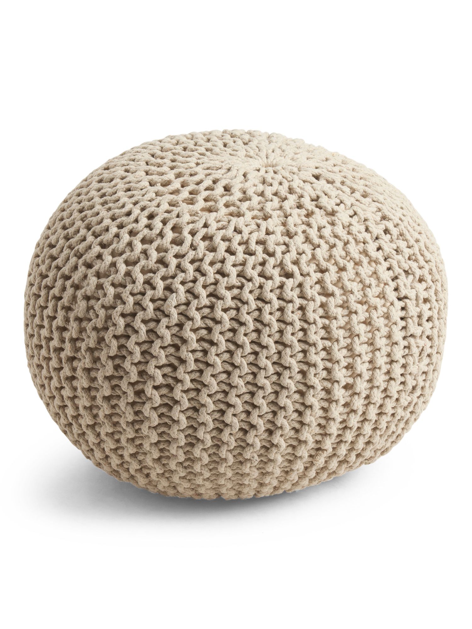 Made In India Majestic Knit Pouf | TJ Maxx