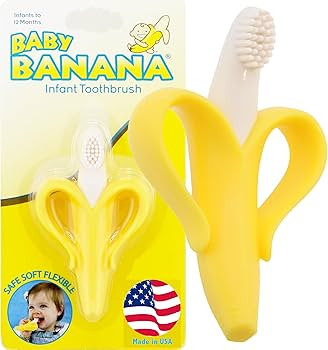 Baby Banana The Original, Banana Brush, Made in USA, Toddler Toothbrush, Family-Owned Business | Amazon (US)