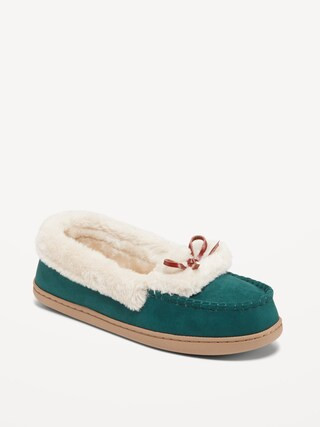 Faux Suede Mocassin Slippers for Women | Old Navy (US)
