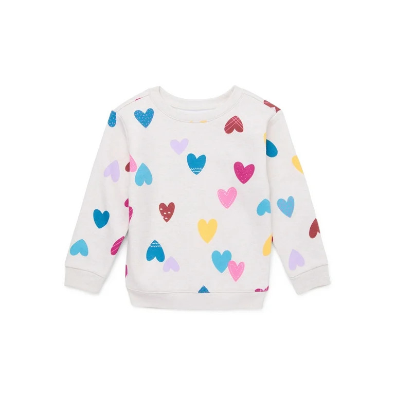 Garanimals Toddler Girl Print Fleece Sweatshirt, Sizes 2T-5T | Walmart (US)