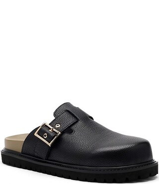 Men's Shiloh Leather Buckle Hardware Clogs | Dillard's