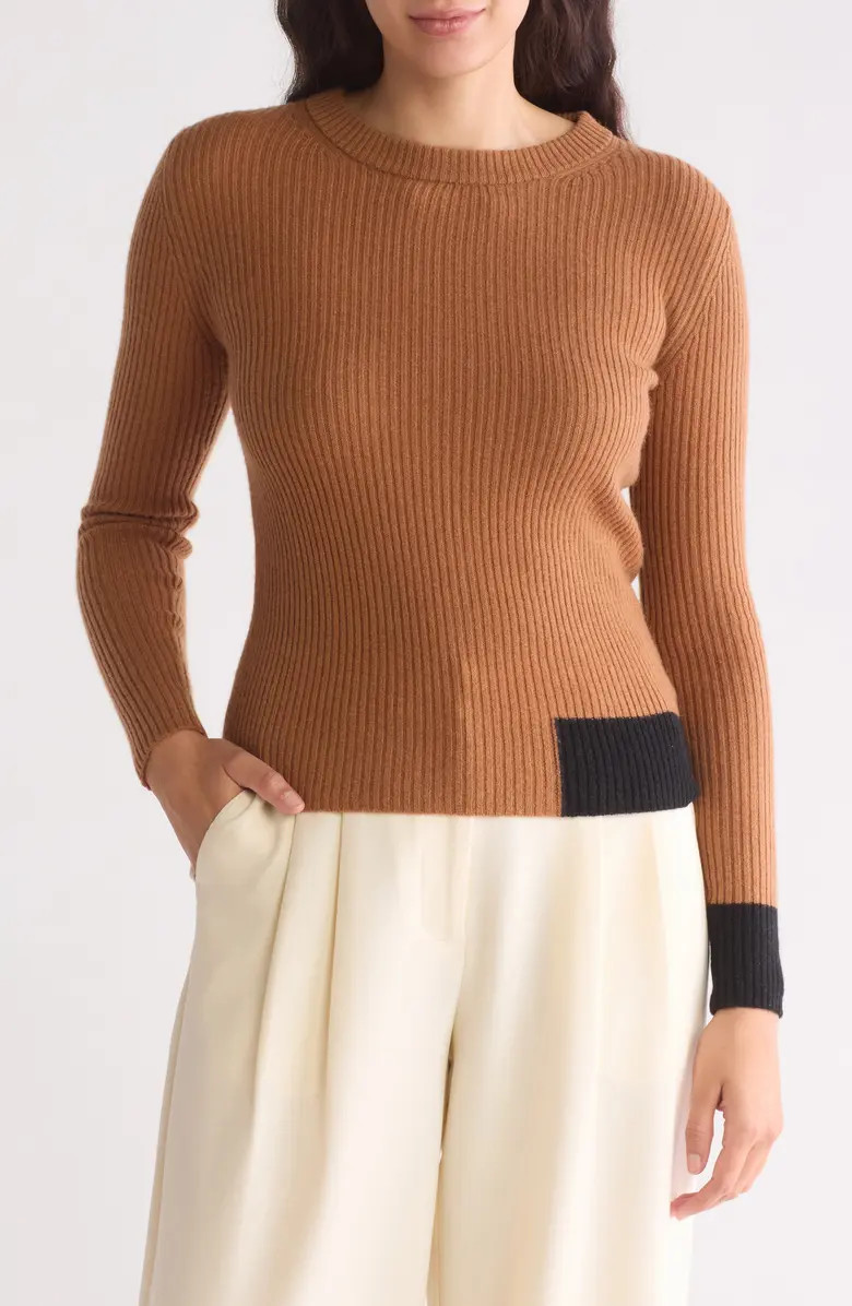 Cashmere Colorblock Sweater | Nordstrom Rack