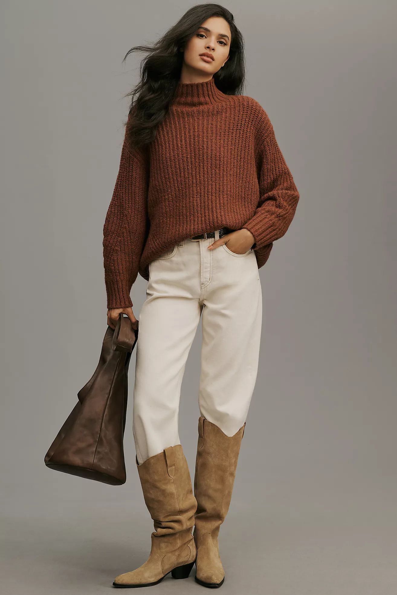 The Dakotah Oversized Turtleneck Sweater by Maeve | Anthropologie (US)