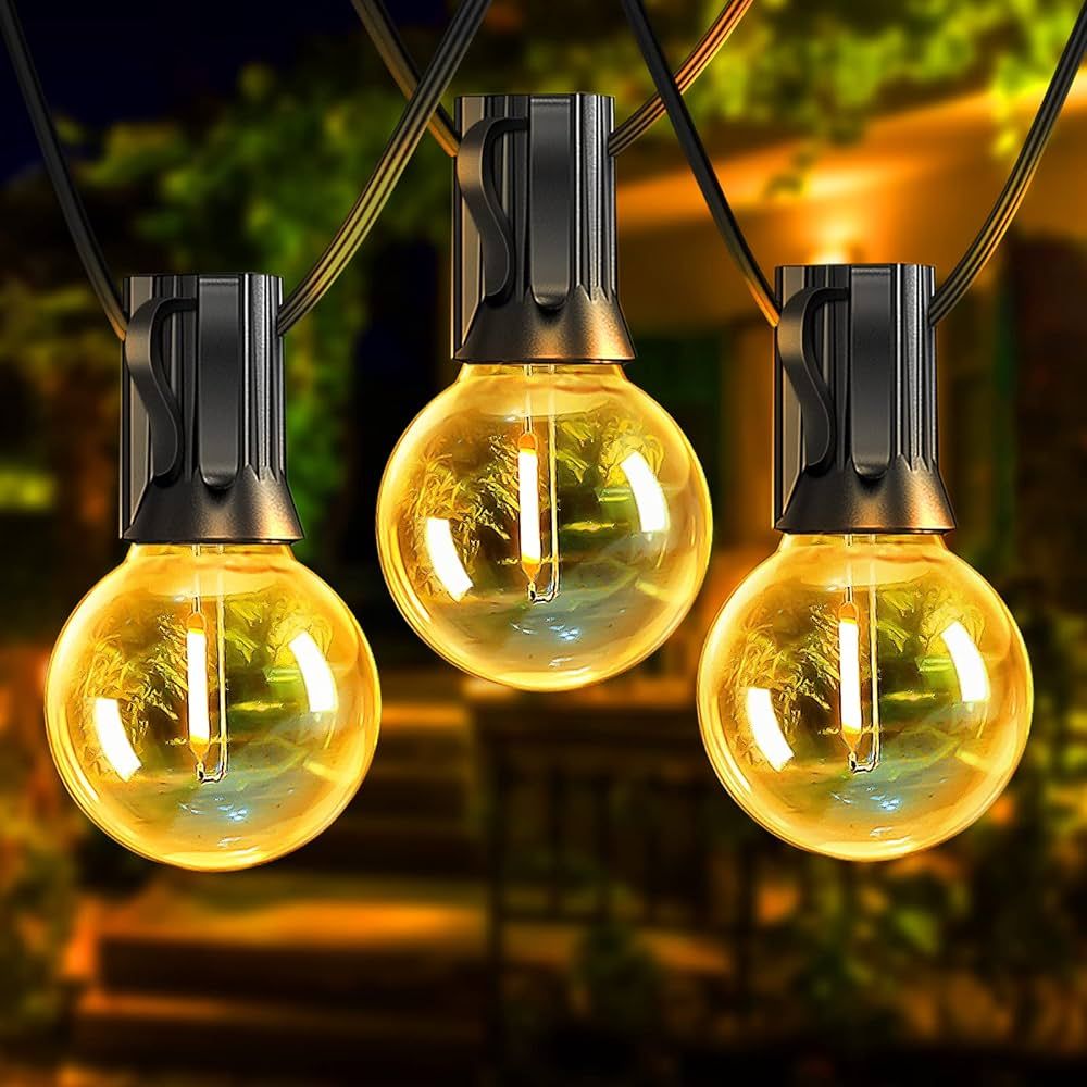 XURISEN Outdoor String Lights, 23FT LED Patio Lights for Outside with 8 Shatterproof G40 Globe Bu... | Amazon (US)