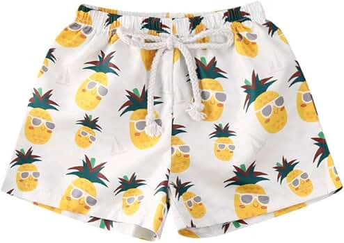 Toddler Baby Boy Swim Trunks Quick Dry Cartoon Printed Elastic Waist Beach Shorts Summer Swimwea... | Amazon (US)