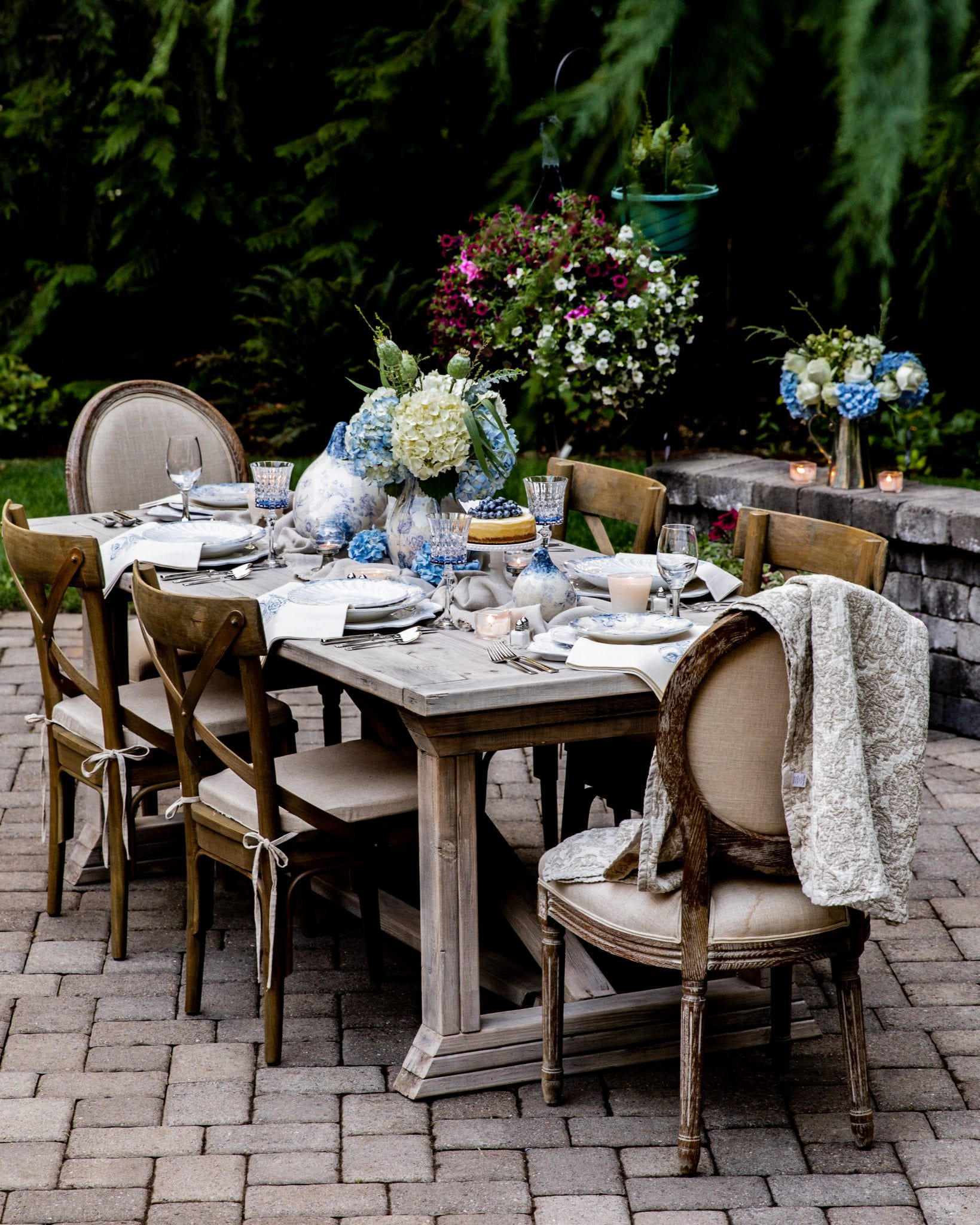 Pinterest made me do it 🤍✨ This outdoor tablescape is clean, elegant, and perfect for summer nights 🌿 Featuring gorgeous Arte Italica pieces. Tap to shop everything in my LTK! #LTKviral #pinterestdecor #summeraesthetic #ltkhome #homewithhollyj #shophollyjhome 

 #LTKfoodie #LTKSeasonal #LTKHome