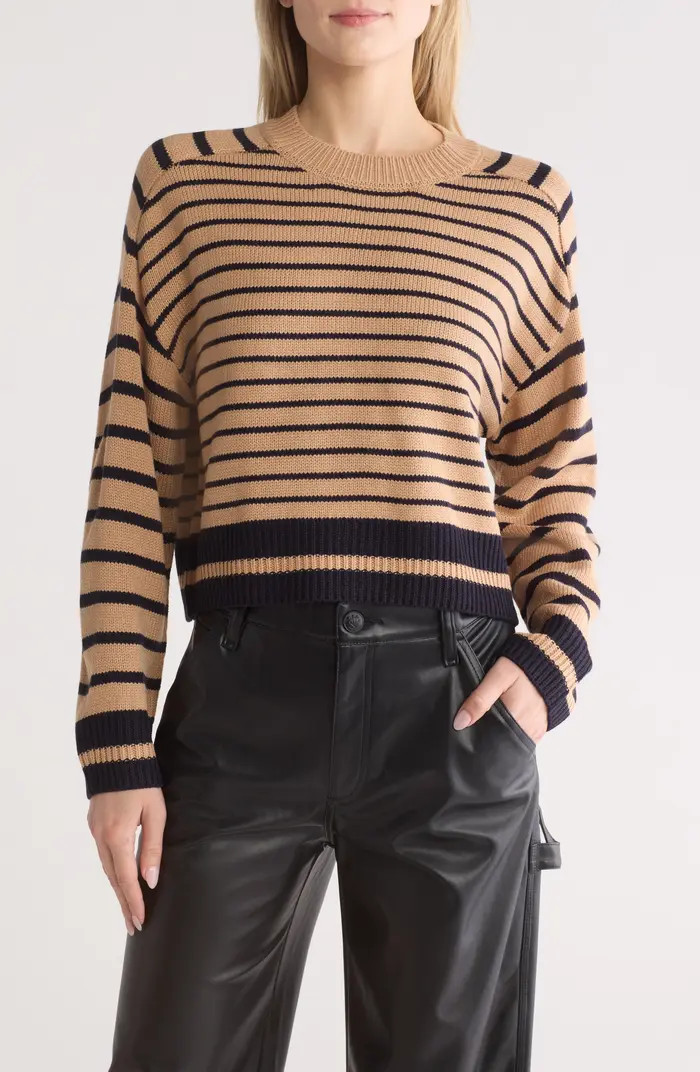 Saddle Stripe Crewneck Sweater | Nordstrom Rack