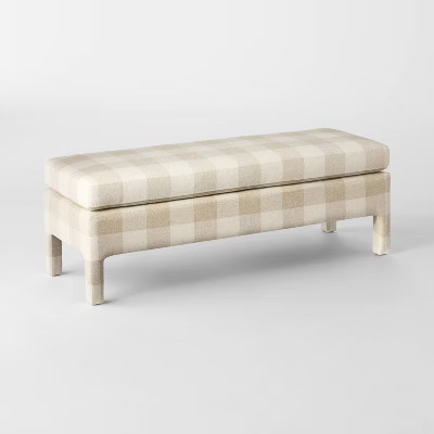 Bellfield Fully Upholstered Bench Checkered - Threshold™ designed with Studio McGee | Target