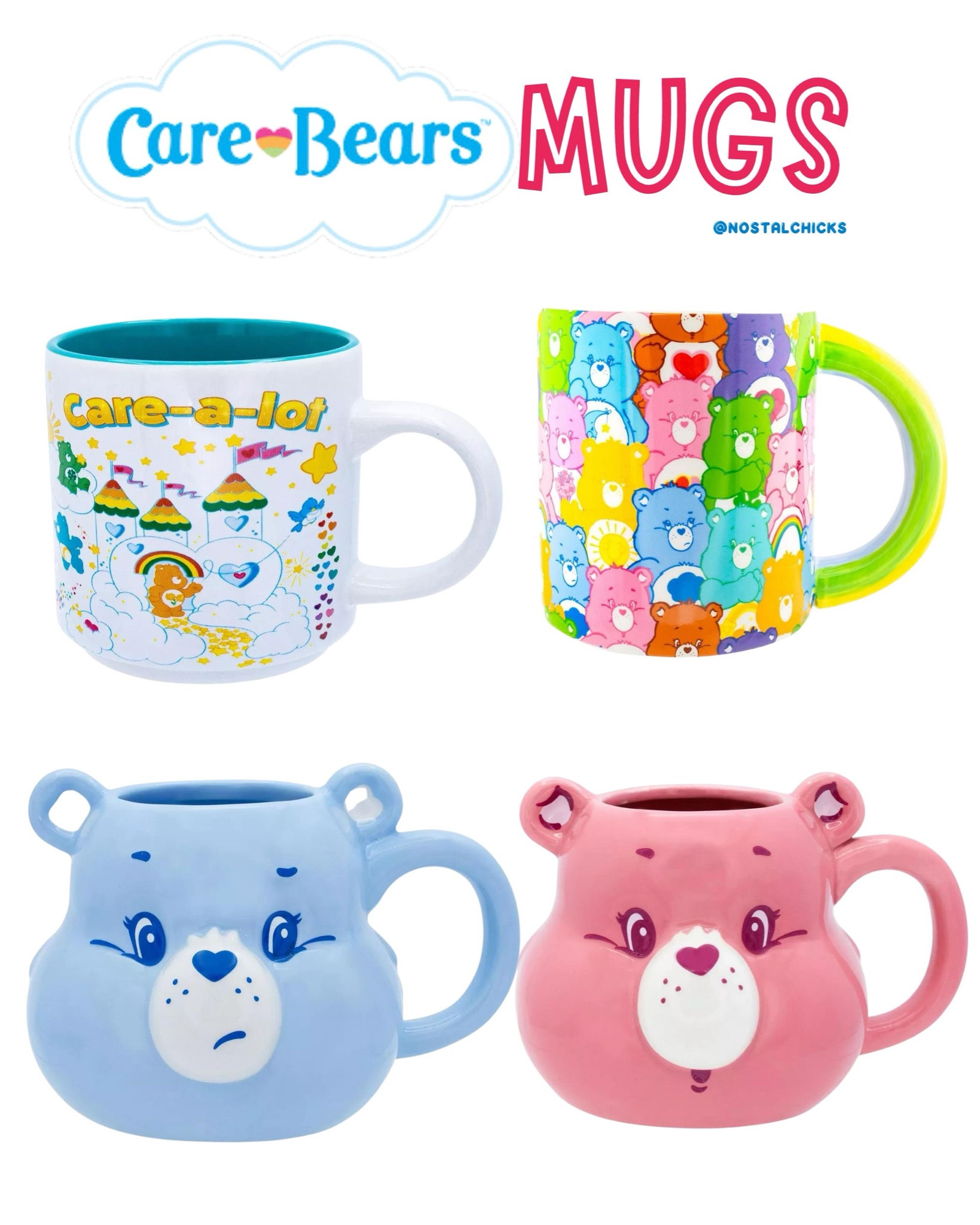 Care Bears mugs make for great gifts! 
#carebear #carebearmugs #nostalgia #nostalgic #millennial