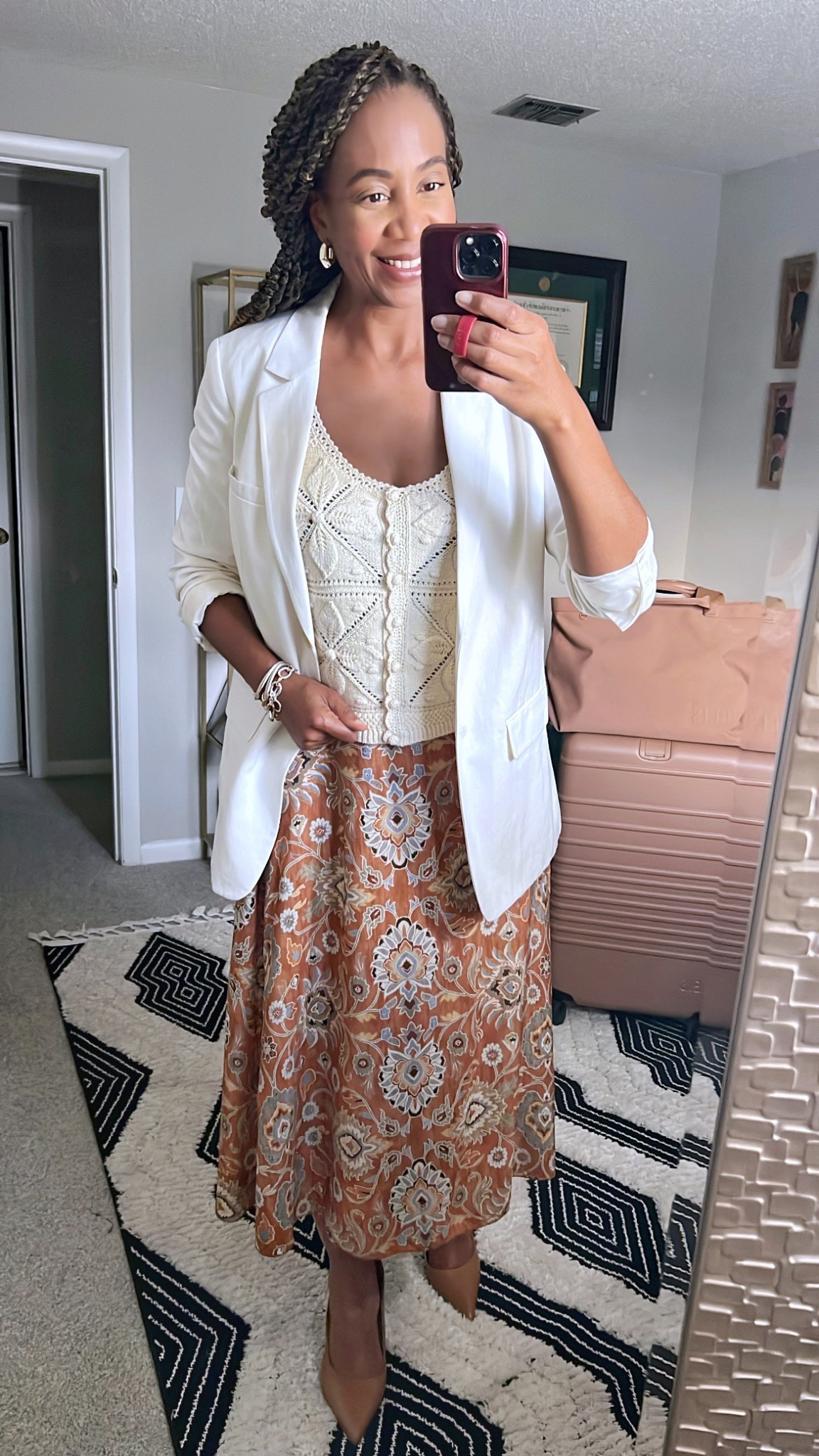 Outfits Lately - Office Workwear

•Sezane Joas Top
•Everlane Oversized Blazer in Stretch Linen
•La Comet Skirt (old - found in a small boutique in Spain)
•Sam Edelman Vienna Pump

workwear, office outfit, business casual, affordable workwear, summer outfit, work outfit, summer workwear, sweater weather, women's fashion, summer fashion, summer style, summer outfit inspo, summer ootd

#LTKWorkwear #LTKOver40 #LTKSeasonal #LTKStyleTip #LTKMidsize #LTKFindsUnder100