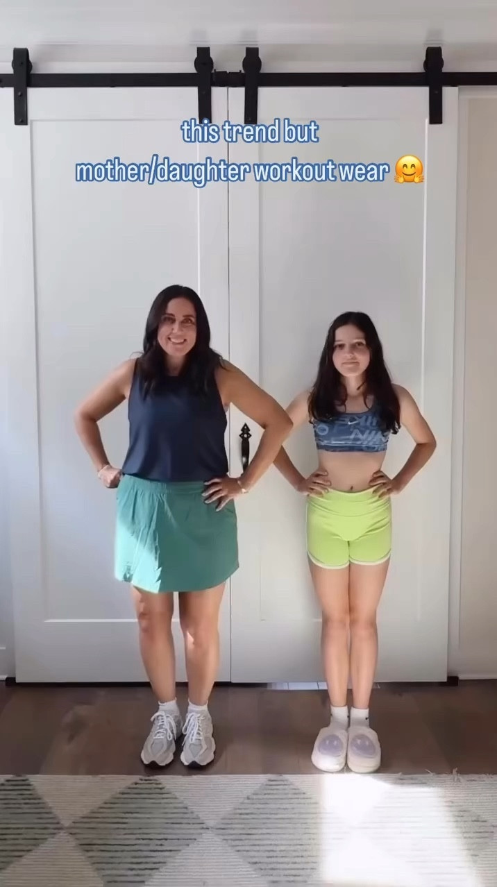 🤗 this trend … but mother/daughter workout wear. We couldn’t help ourselves … it was a video that had to made. 😜 
.
Spring is fully here and summer is coming so it’s time to trade your workout tights for tennis skirts (tennis optional 🙃)
.
The girlie spends her days at dance or volleyball, so she lives in these. 🩰🏐


#LTKOver40 #LTKFamily #LTKActive