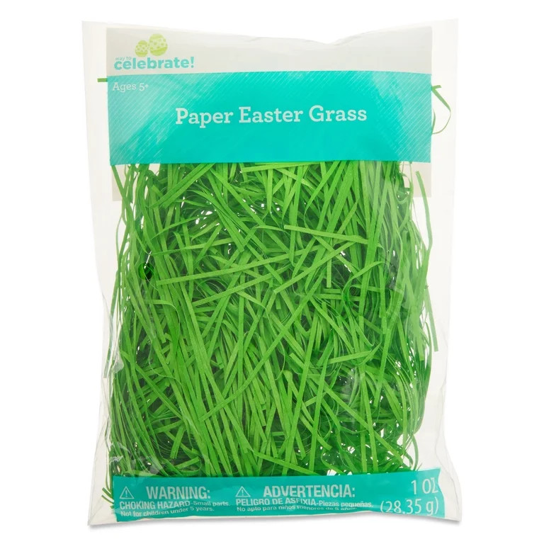 Fine Cut Paper Grass, Green, 1 oz, Easter by Way To Celebrate | Walmart (US)