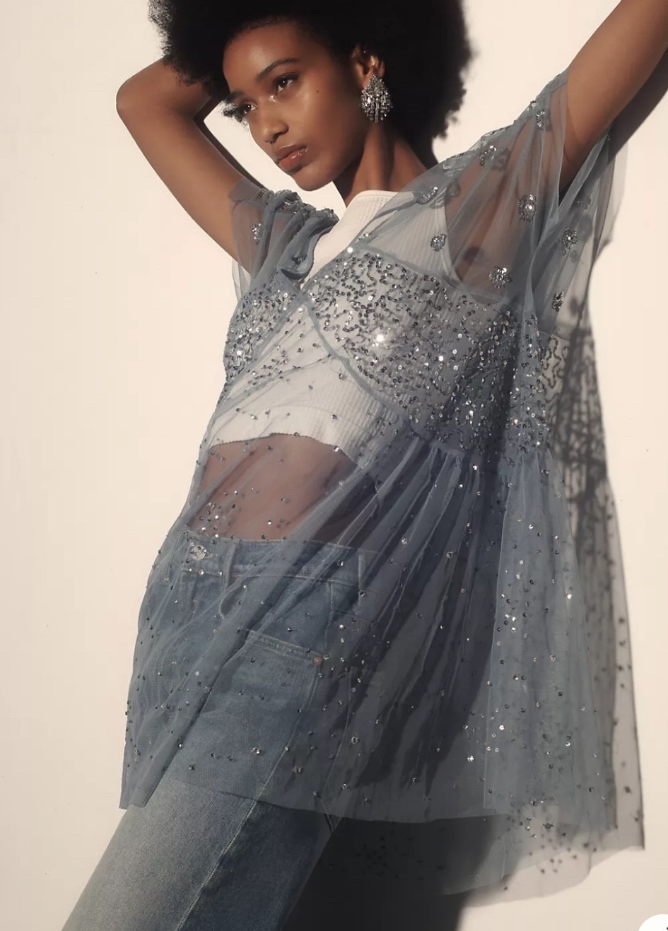 I am loving this sheer sequin embellished tunic top!! 

#LTKHoliday #LTKCyberWeek
