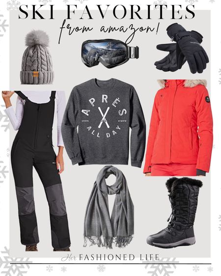 Ski favorites from Amazon!

Ski crewneck 
Ski coat 
Ski Boots 

#LTKSeasonal #LTKstyletip #LTKHoliday