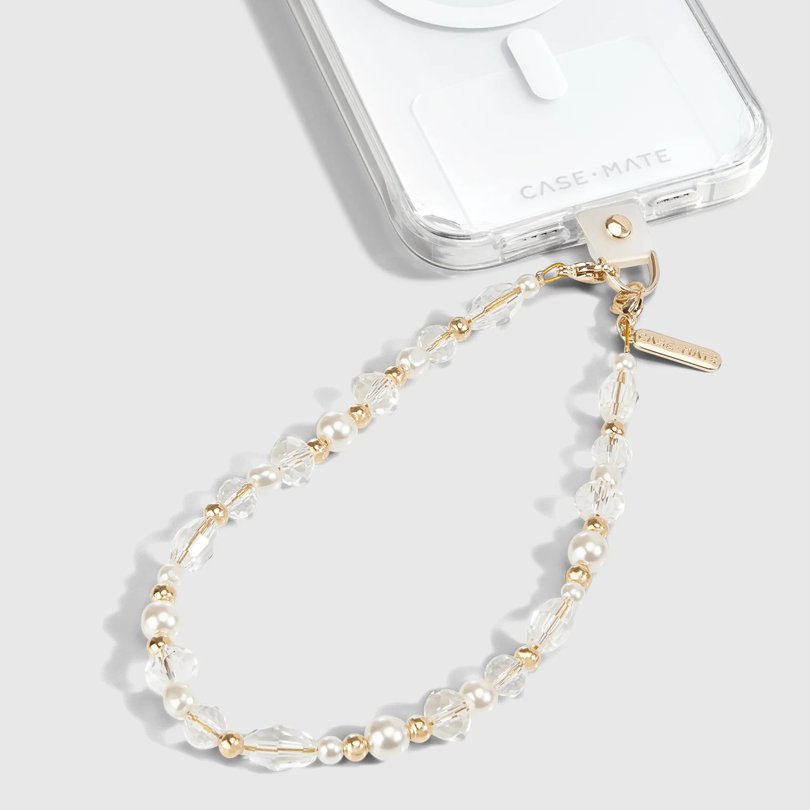 Crystal Pearl Gold Phone Charm | Case-Mate