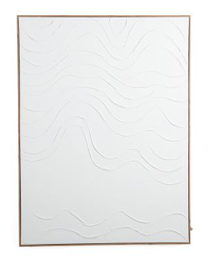 30x40 White Plaster Waves Walnut Framed Wall Art | Home | Marshalls | Marshalls