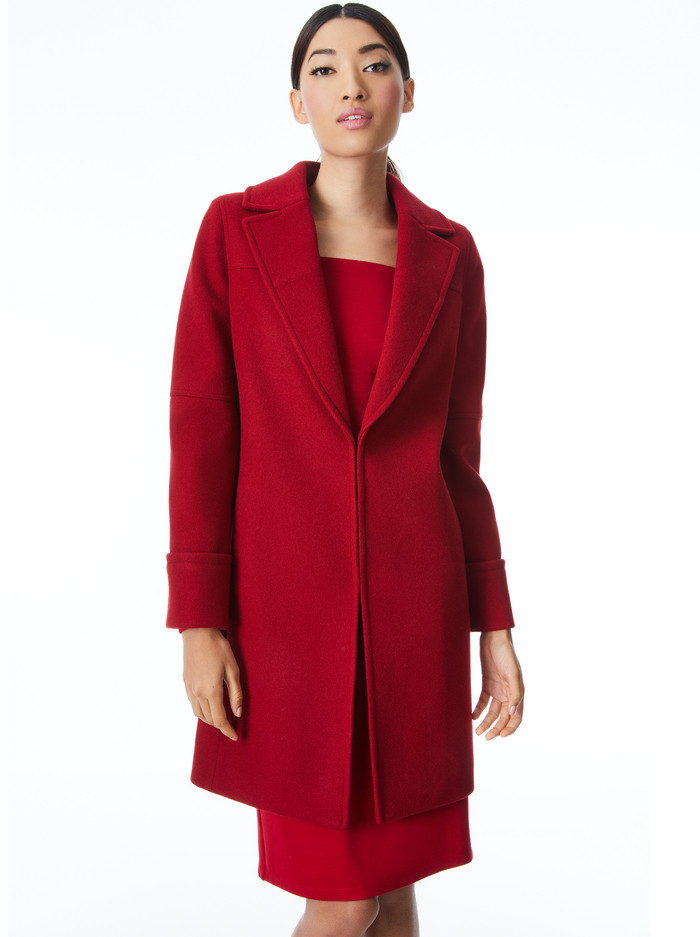 LUISANA SEAMED MAXI COAT | Alice + Olivia