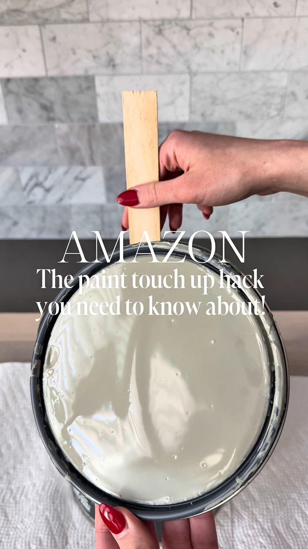 I love this simple way to touch up little places on my walls and store the paint for easy access! Before finding these I was opening up the whole paint can and using a brush for small spots which was messy! 

I’ve used them twice so far, one week apart, and the paint was perfectly preserved in the airtight pen! I just removed the brush and rinsed it off before storing so the paint didn’t dry on it then put the cap back on! 

Each pack comes with multiple syringes to draw up the paint, 3 pens, and 3 different brush ends!

#amazonhome #amazonhomefinds #homehacks #painttouchup #inspiremehomedecor #wallrepair #amazonhack #classicmodern #interiordesigntips 

Wall repair, paint nick repair, Amazon home finds, Amazon home hack, paint touch up, homeowner hack

#LTKHome #LTKSaleAlert #LTKWatchNow