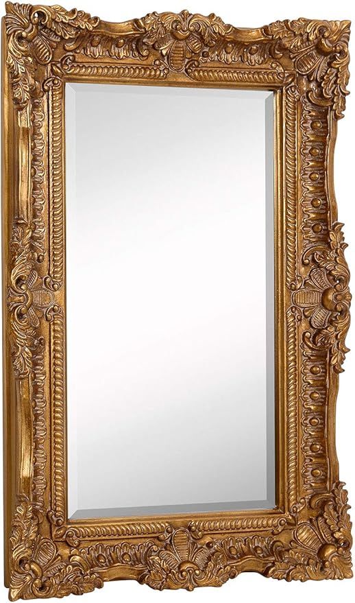 Hamilton Hills Large Ornate Gold Baroque Frame Mirror | Aged Luxury | Elegant Rectangle Wall Piec... | Amazon (US)