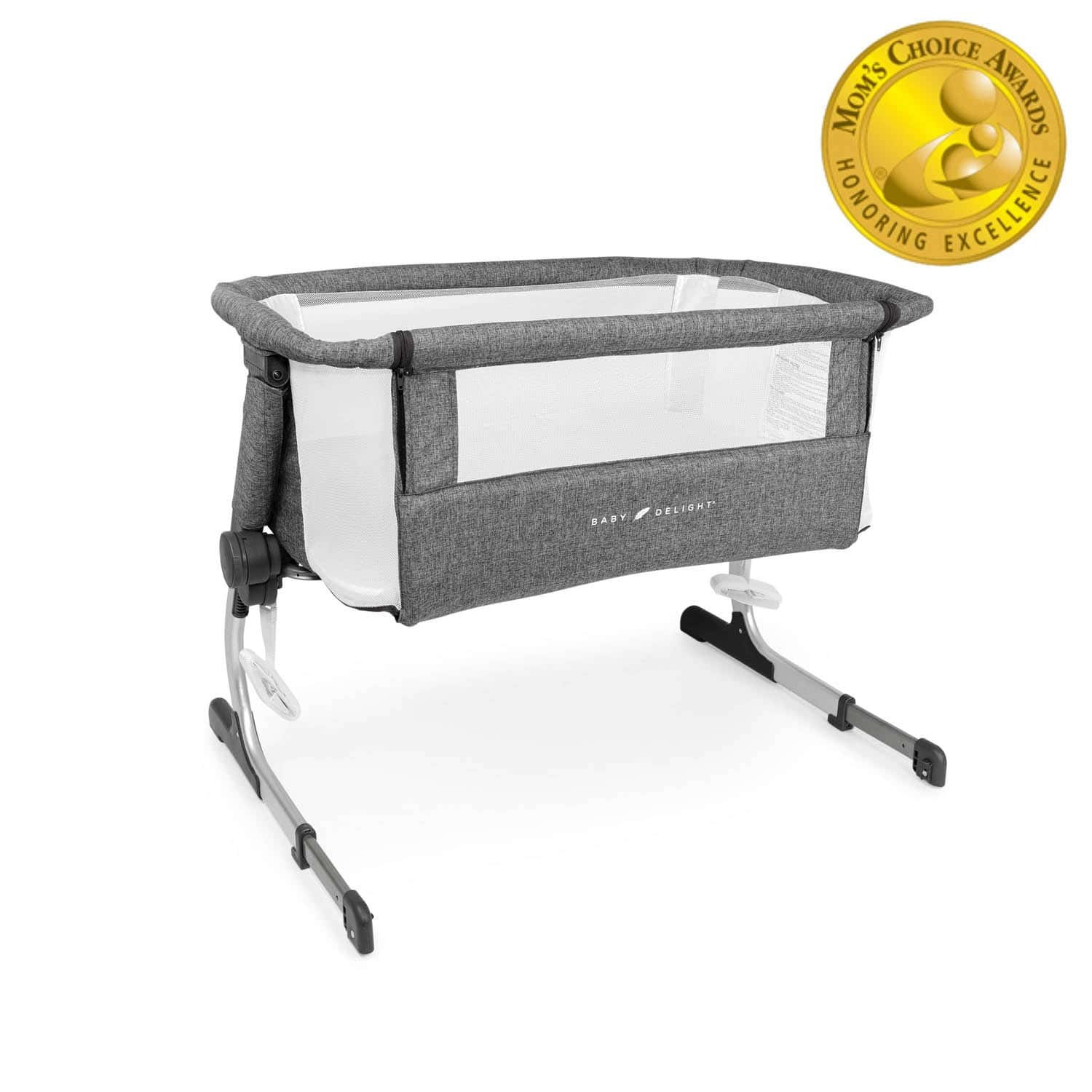 Beside Me™ Dreamer Bassinet & Bedside Sleeper - Charcoal Tweed | Baby Delight