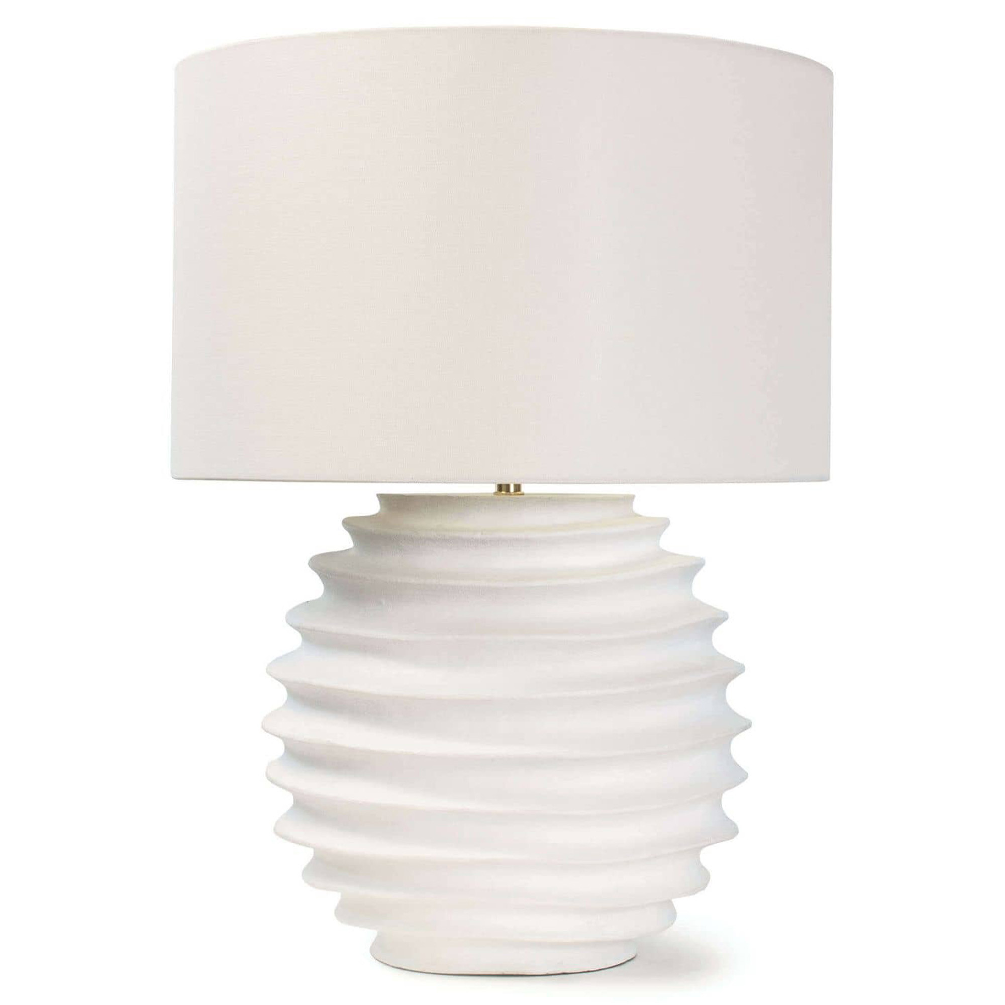Regina Andrew Nabu Modern Classic White Aluminum Bedside Table Lamp | Kathy Kuo Home