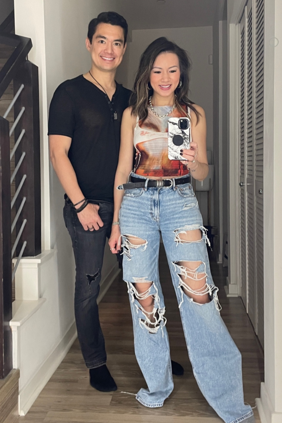 Couple concert outfits 🎶 

Men’s top, men’s jeans, graphic T-shirt, graphic tee, ripped jeans, distressed jeans, belt, The Stylizt 

#LTKfindsunder100 #LTKstyletip #LTKmens