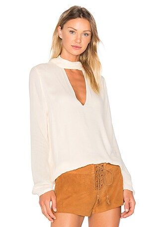 Empire Blouse in Pearl | Revolve Clothing
