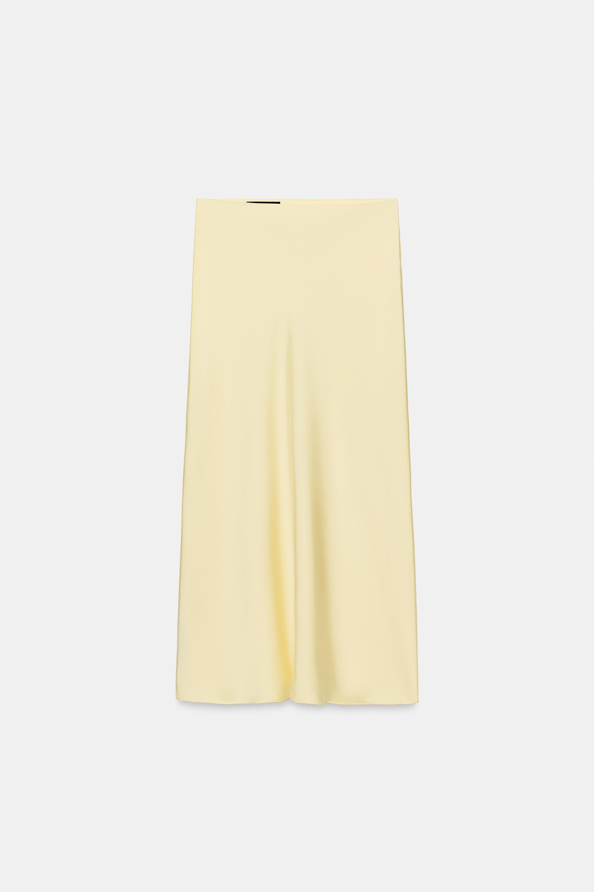 SATIN EFFECT MIDI SKIRT | Zara US