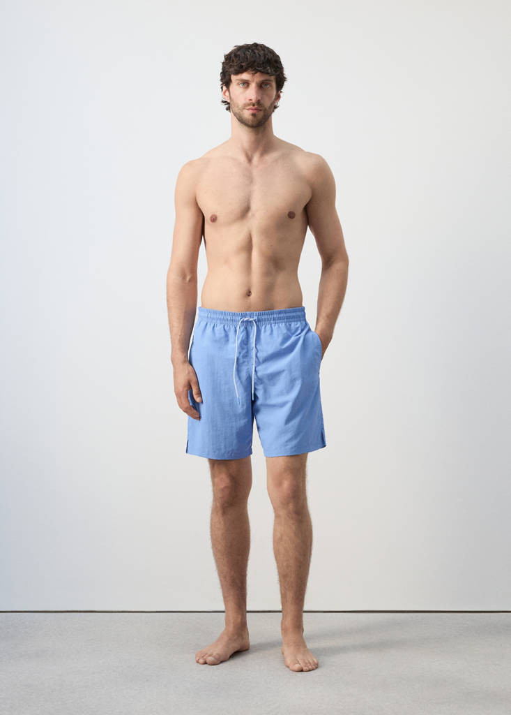 Basic drawstring swimsuit china blue - Man - S - MANGO MAN | Mango (US/MX/AU)