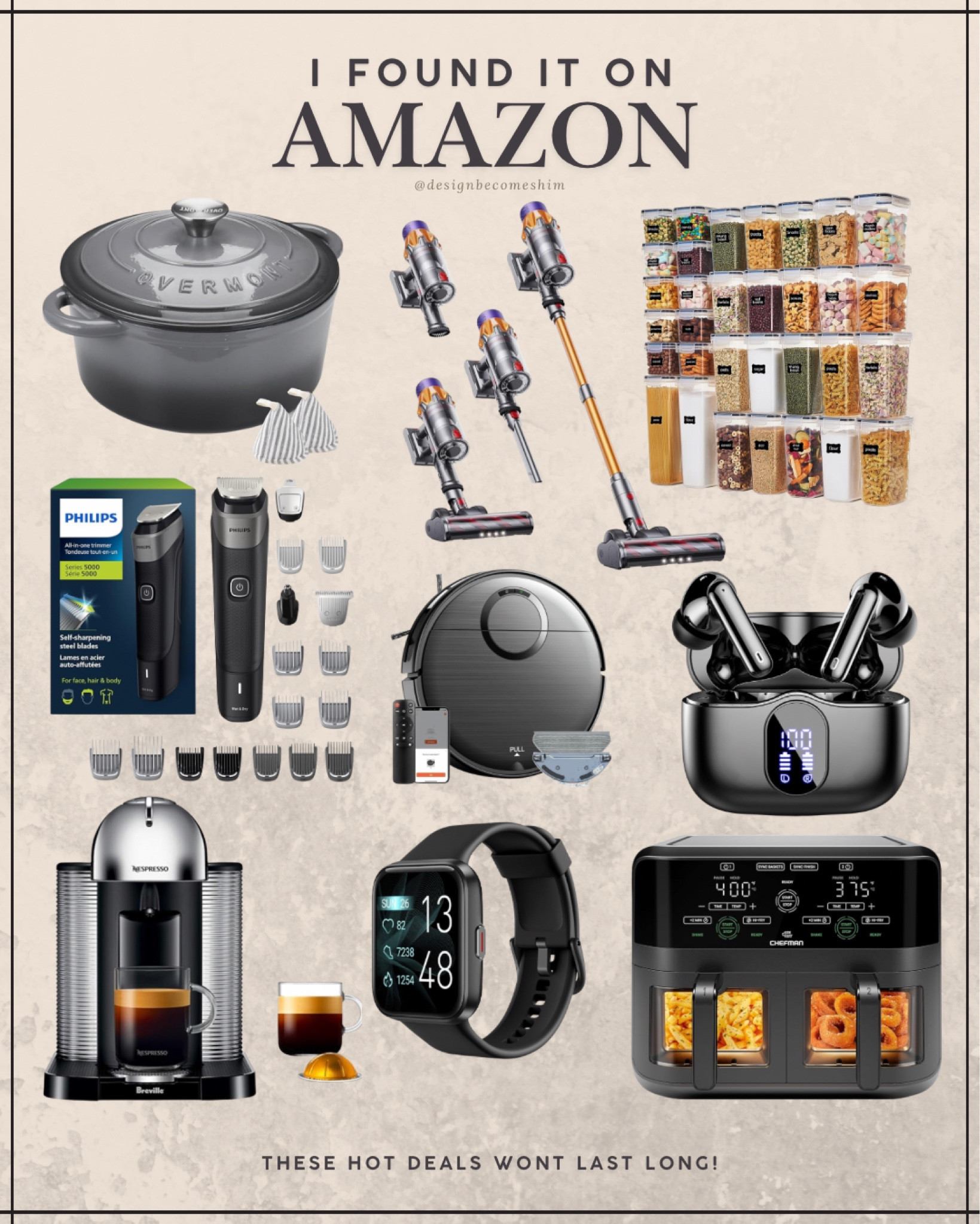 Hot Amazon deals you’re not going to want to miss!

Cleaning, vacuum, fitness, watch, espresso machine, men’s shaver, cooking

#LTKMostLoved #LTKMens #LTKHome