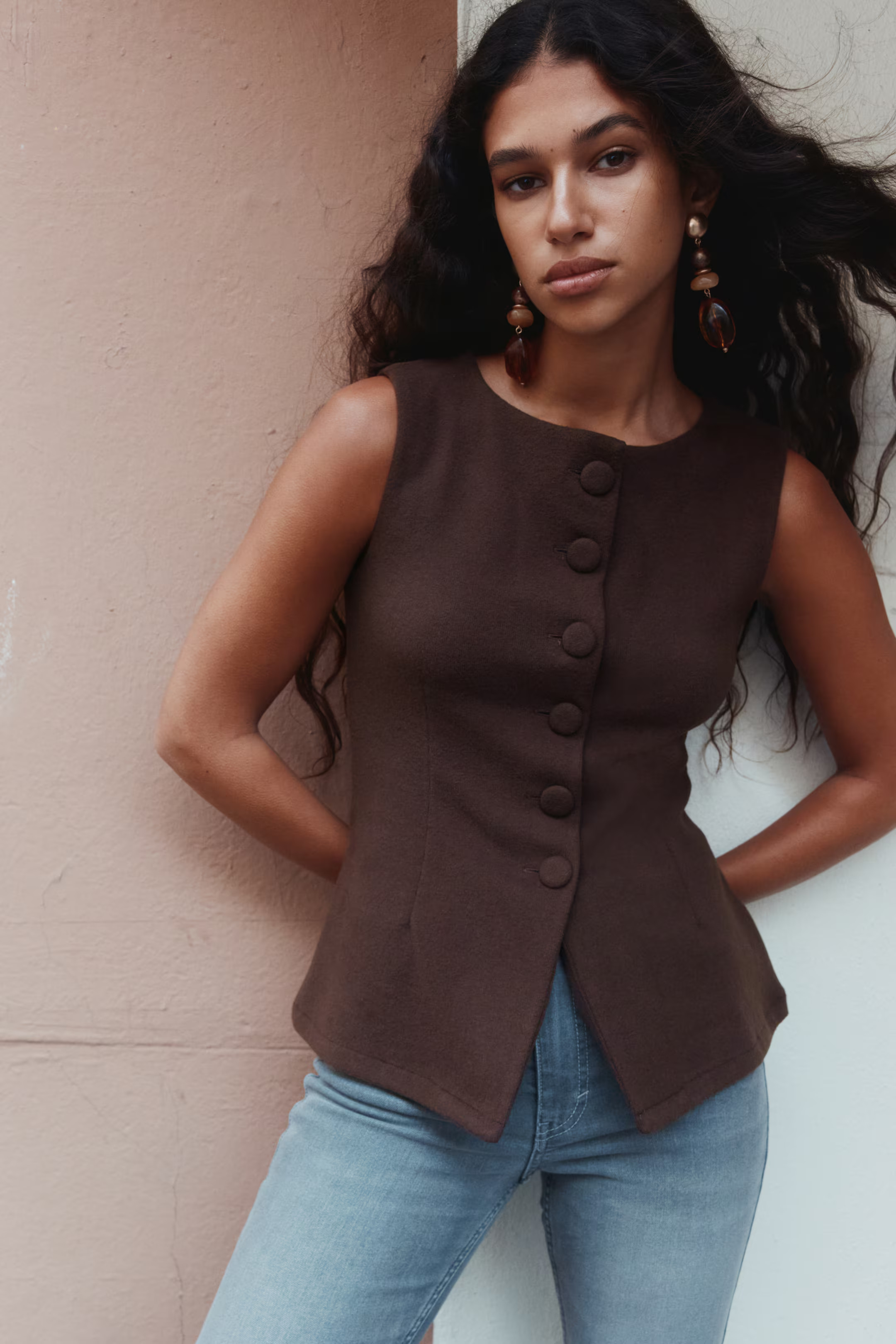 Jersey waistcoat | H&M (UK, MY, IN, SG, PH, TW, HK)