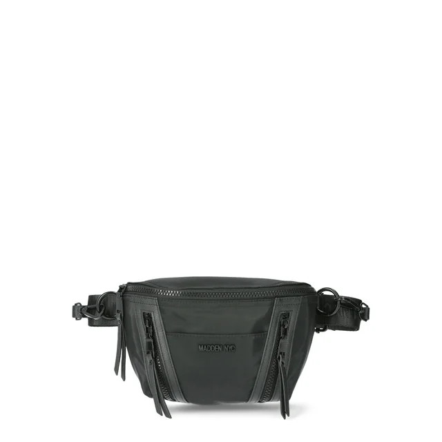 Madden NYC Women's Multi Zipper Fanny Pack with Pouch, Black | Walmart (US)